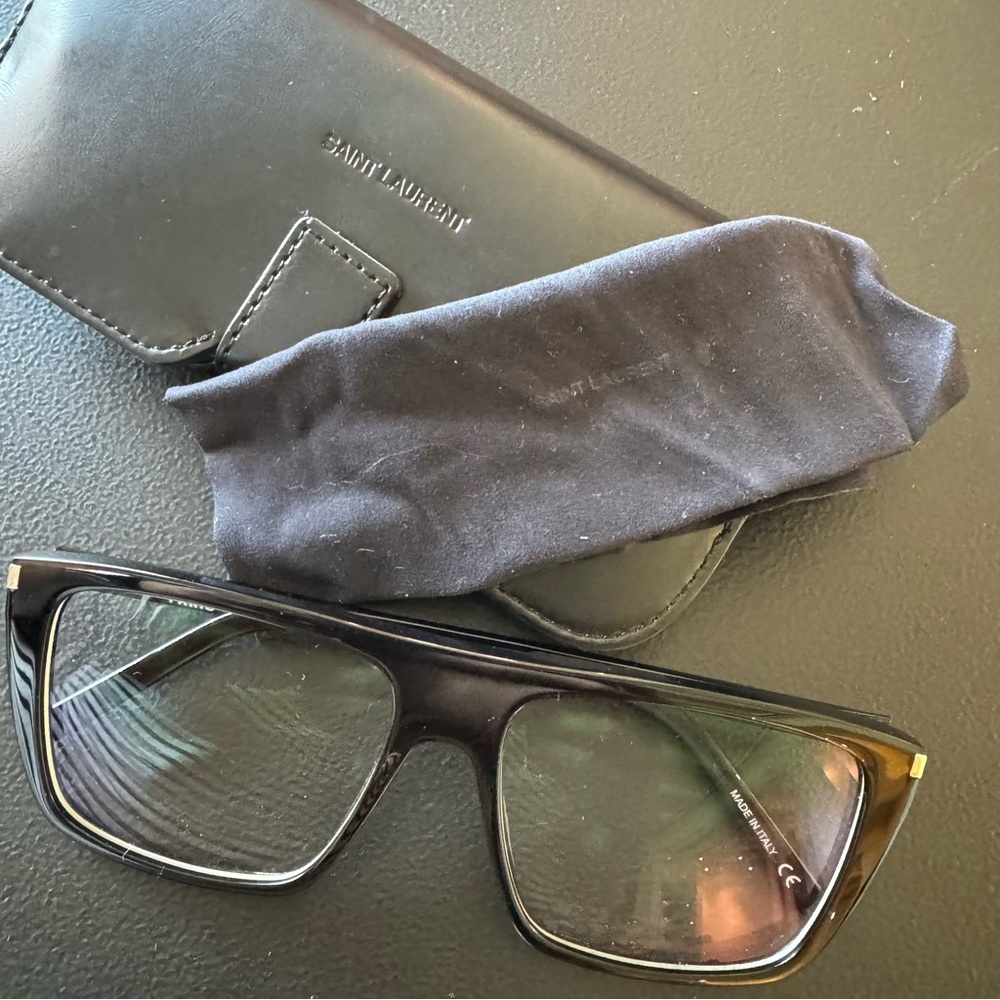 Saint Laurent SL155 Flat Top Black Optical Glasses - Picture 11 of 11
